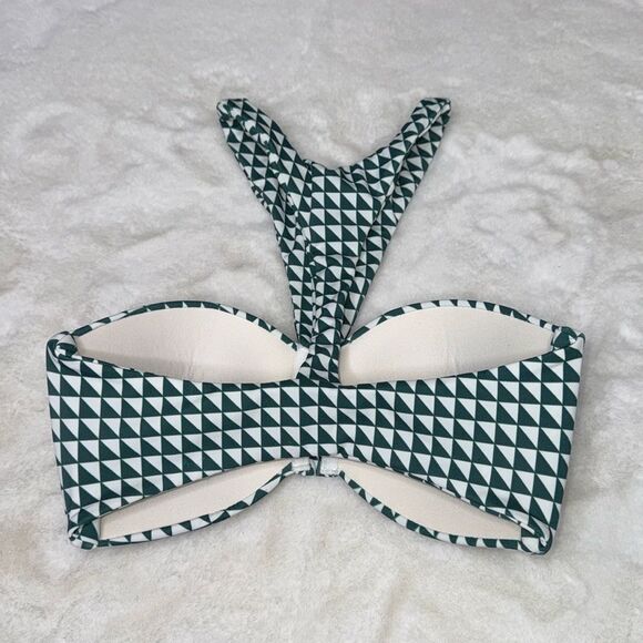 MIKOH Padded Bandeau High Neck Bikini Top Size Small - Picture 2 of 6